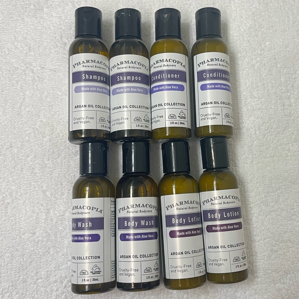 Pharmacopia Argan Oil Collection Travel Toiletries Bundle